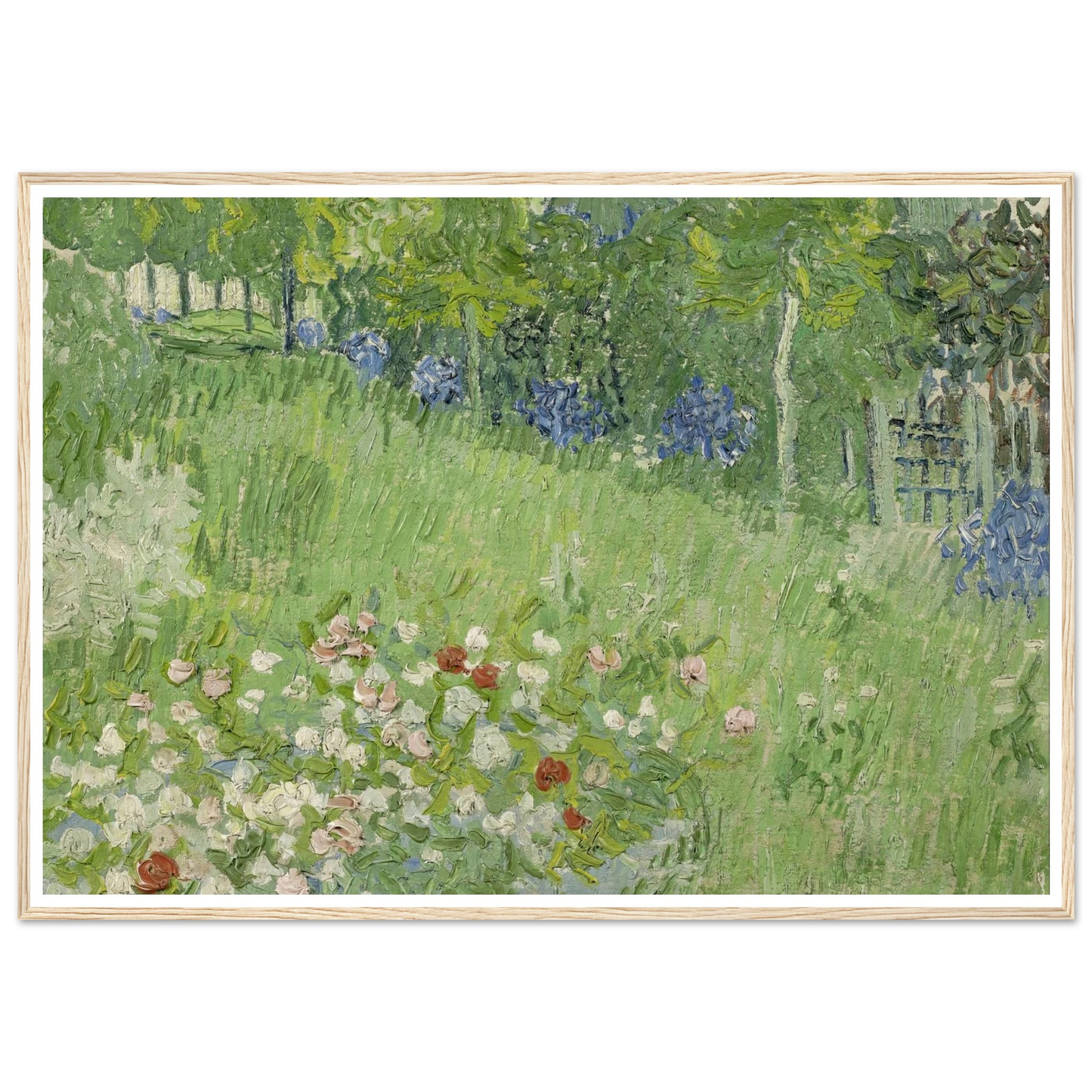 Daubigny’s garden Art Print | Vincent van Gogh - Framed Poster - 30x40 cm / 12x16″ - Black frame