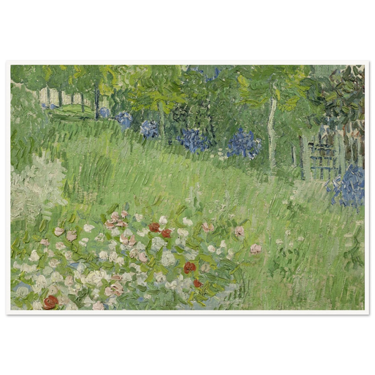 Daubigny’s garden Art Print | Vincent van Gogh - Framed Poster - 30x40 cm / 12x16″ - Black frame