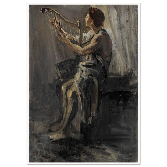 David (1899) Art Print | Jozef Israels - Framed Poster - 30x40 cm / 12x16″ - Black frame