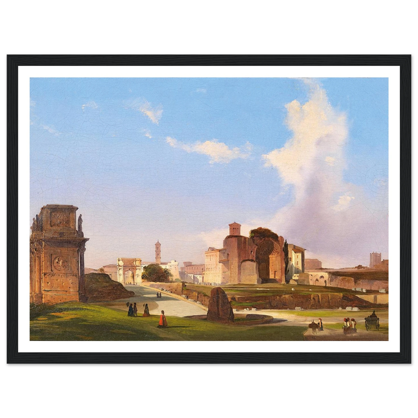 A View Of The Roman Forum With The Arch Of Constantine Art Print | Ippolito Caffi-Quipham Collections