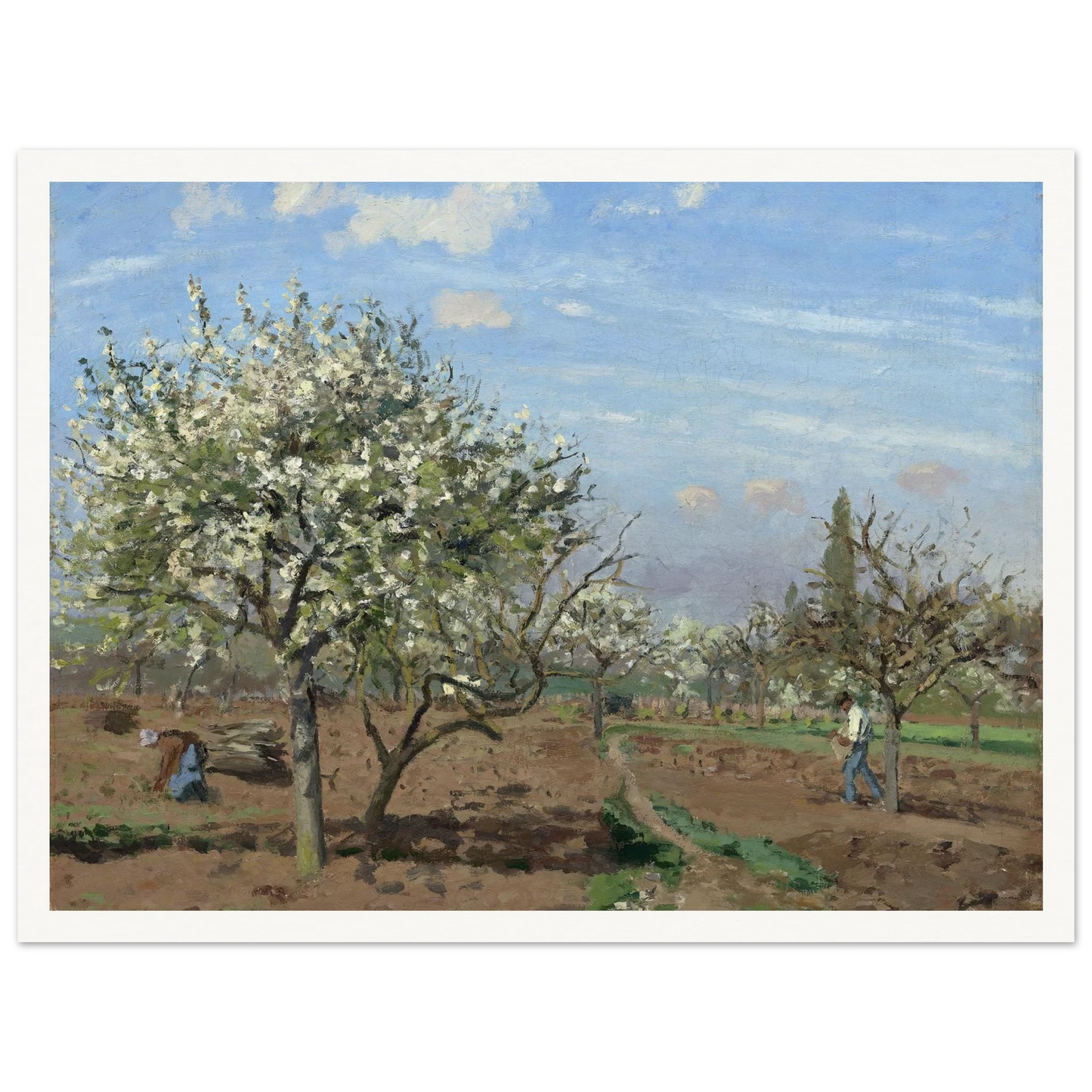 Orchard in Bloom,Louveciennes (1872) Art Print | Camille Pissarro-Quipham Collections
