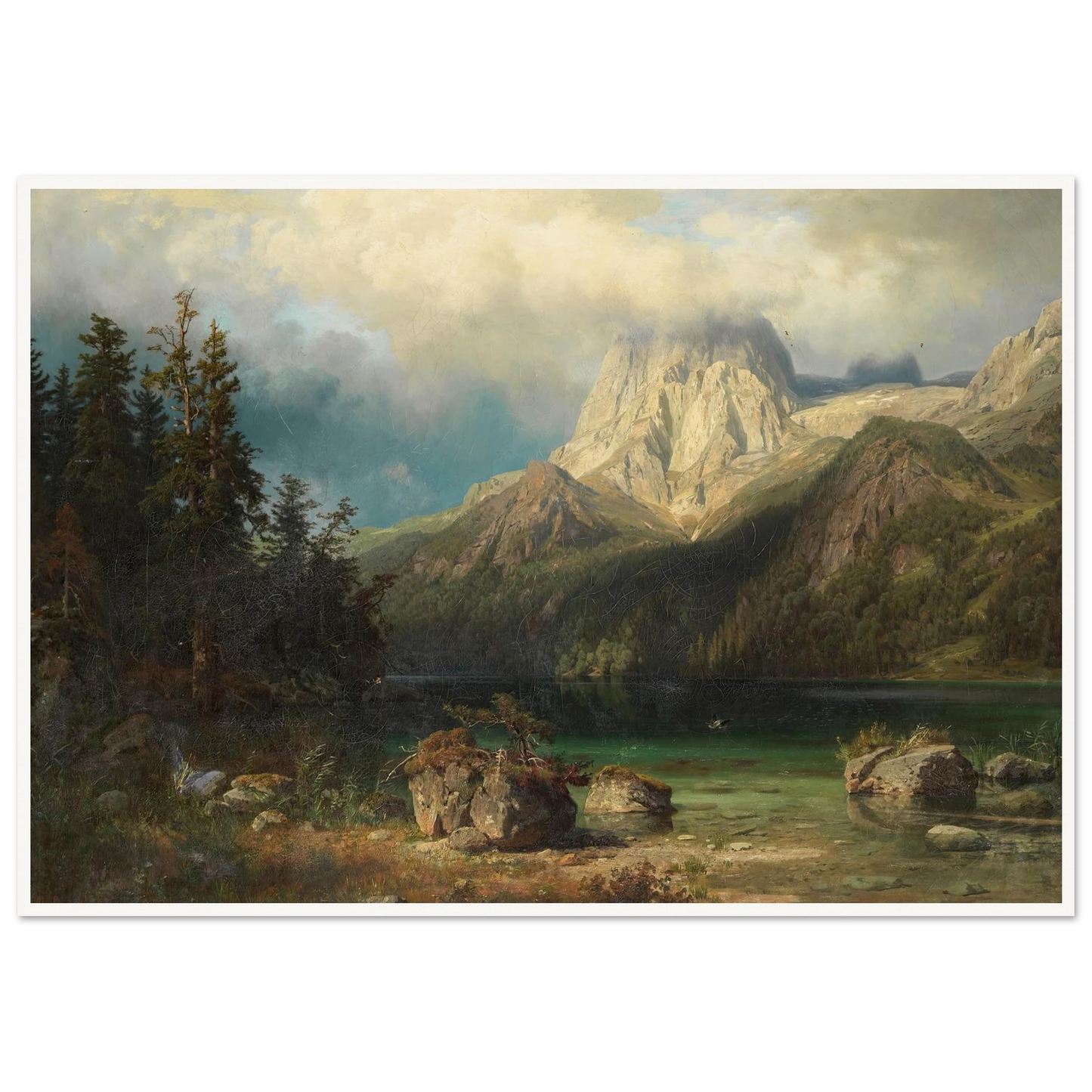 Gebirgslandschaft (1857) Art Print | August Wilhelm Leu-Quipham Collections