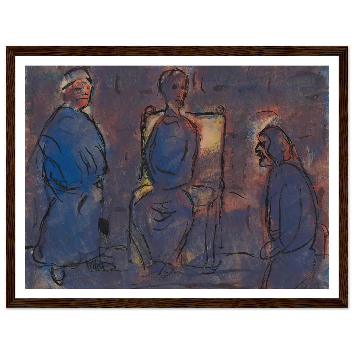 Conversation (1919) Art Print | Christian Rohlfs-Quipham Collections