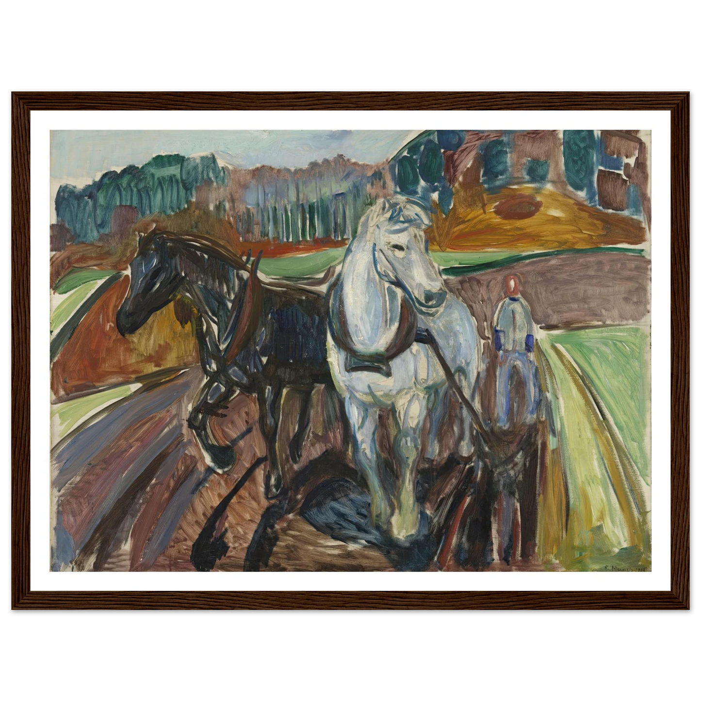 Autumn Ploughing (1919) Art Print | Edvard Munch-Quipham Collections