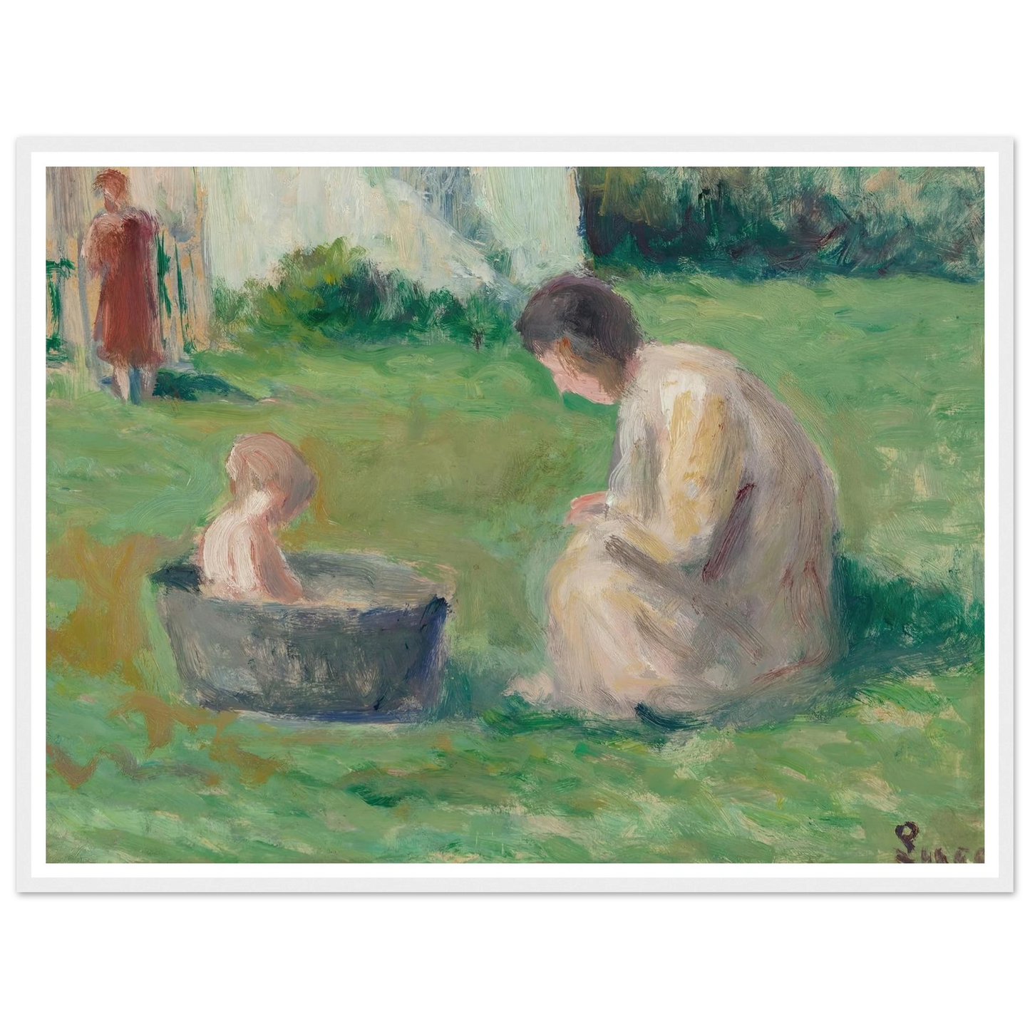 Le bain du bébé Art Print | Maximilien Luce-Quipham Collections