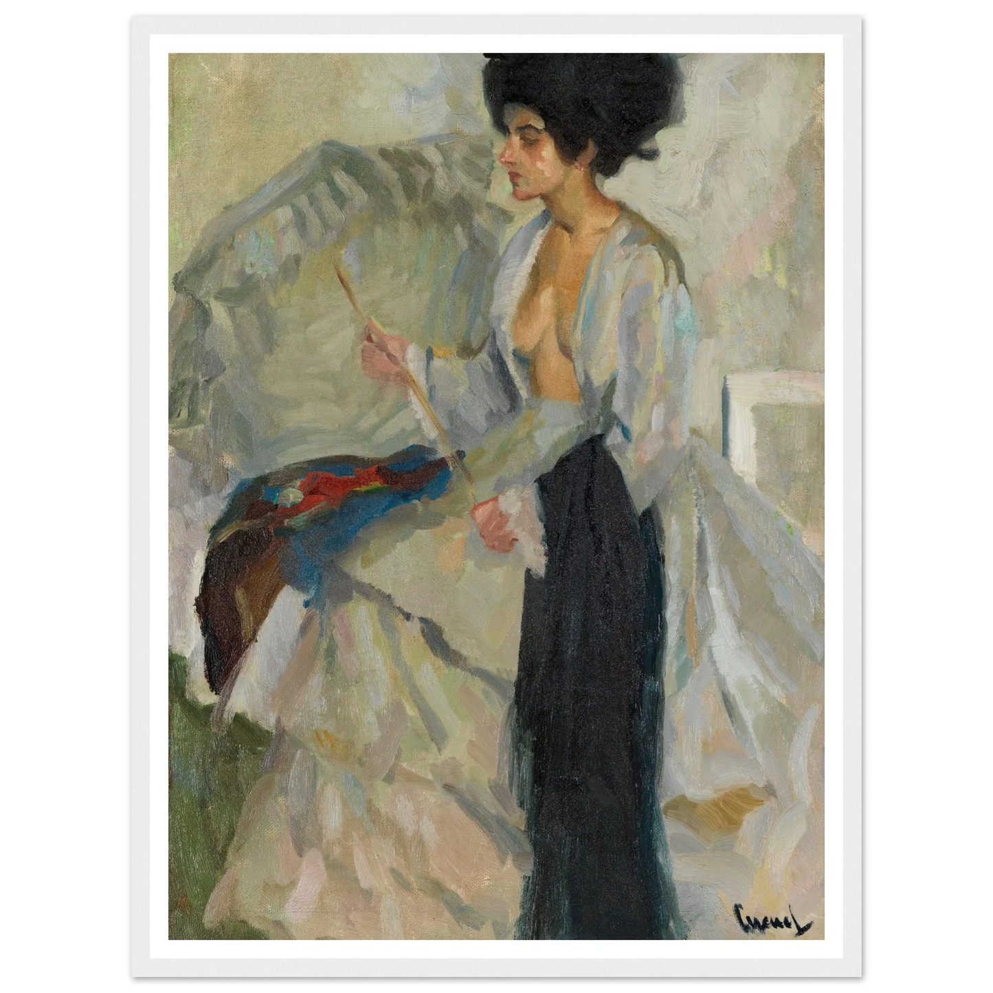 Woman in the studio (1915) Art Print | Edward Cucue-Quipham Collections