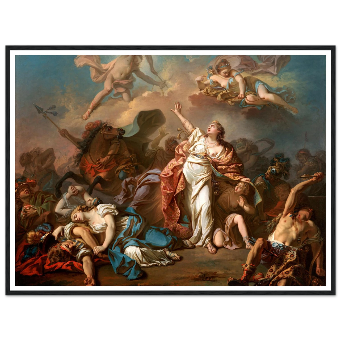 Apollo And Diana Attacking The Children Of Niobe (1772) Art Print | Jacques Louis David-Quipham Collections