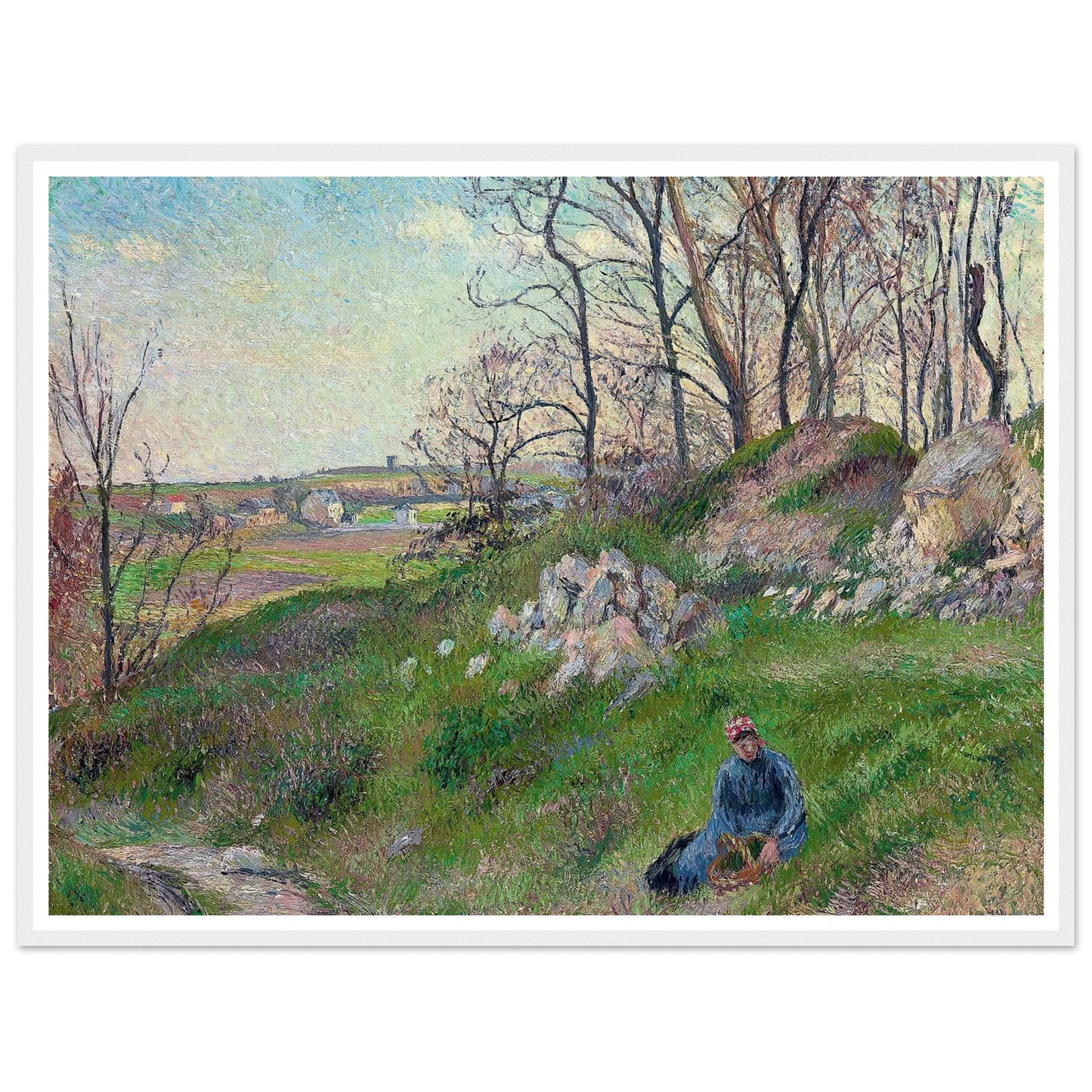 Les carrières du Chou, Pontoise (1882) Art Print | Camille Pissarro-Quipham Collections