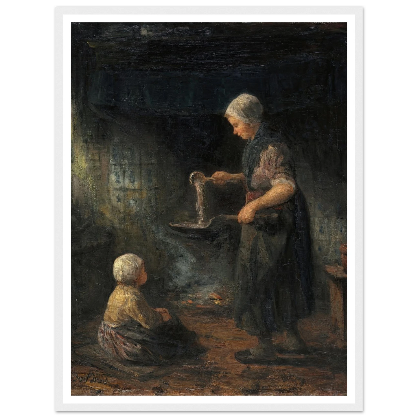 The Pancakes (c. 1875) Art Print | Jozef Israels-Quipham Collections
