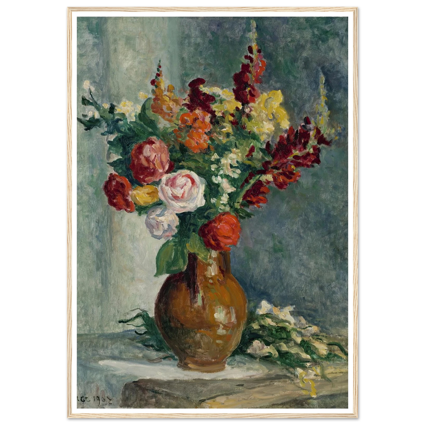 Vase de fleurs (1907) Art Print | Maximilien Luce-Quipham Collections