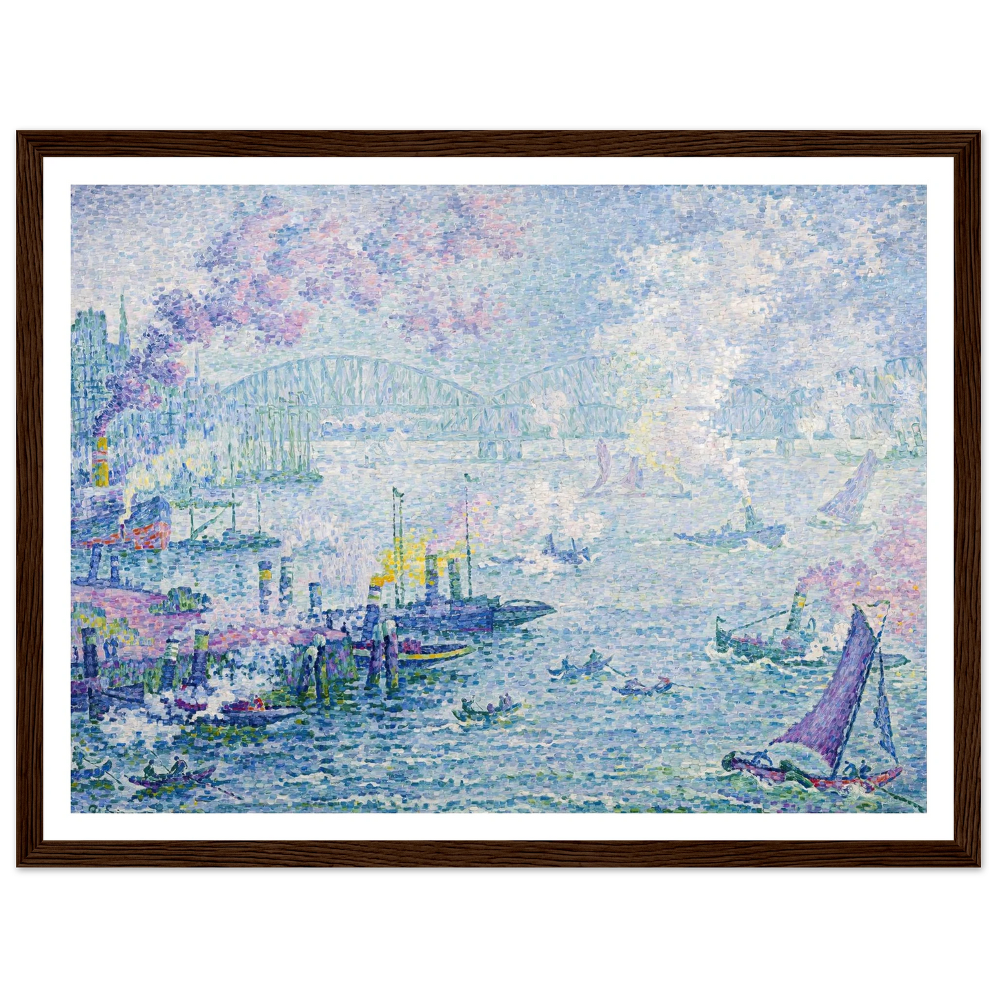 The Port of Rotterdam (1907) Art Print | Paul Signac-Quipham Collections