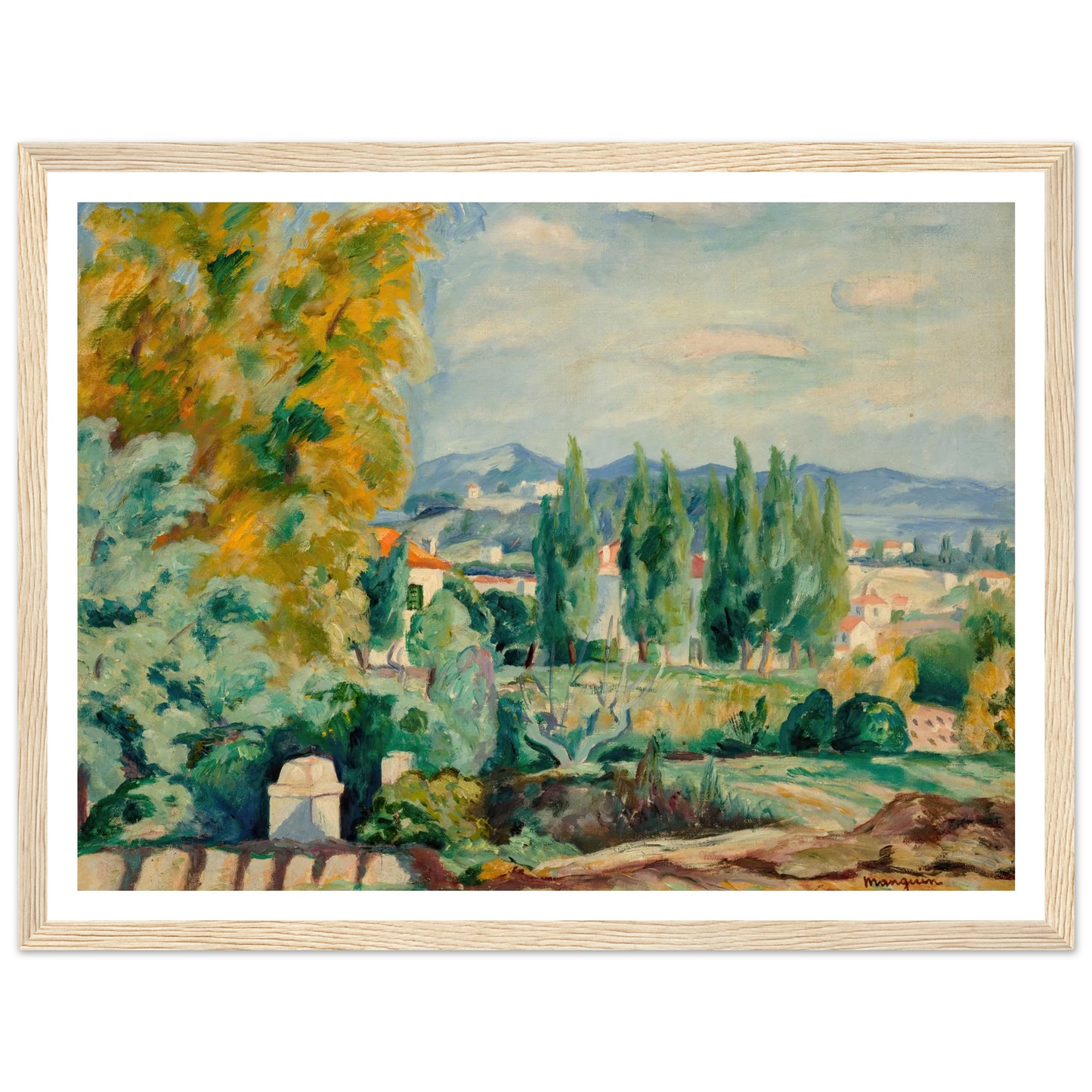 Paysage d’automne aux environs de Saint-Tropez (1922) Art Print | Henri Manguin-Quipham Collections