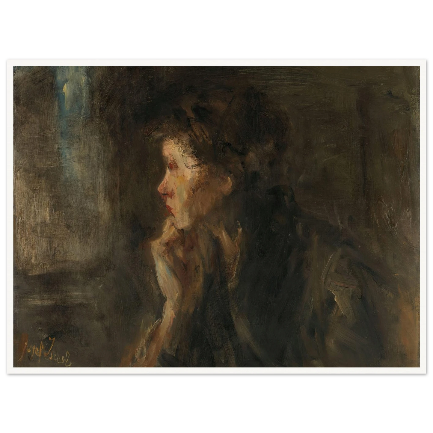 ‘Meditation’ (1896) Art Print | Jozef Israels-Quipham Collections