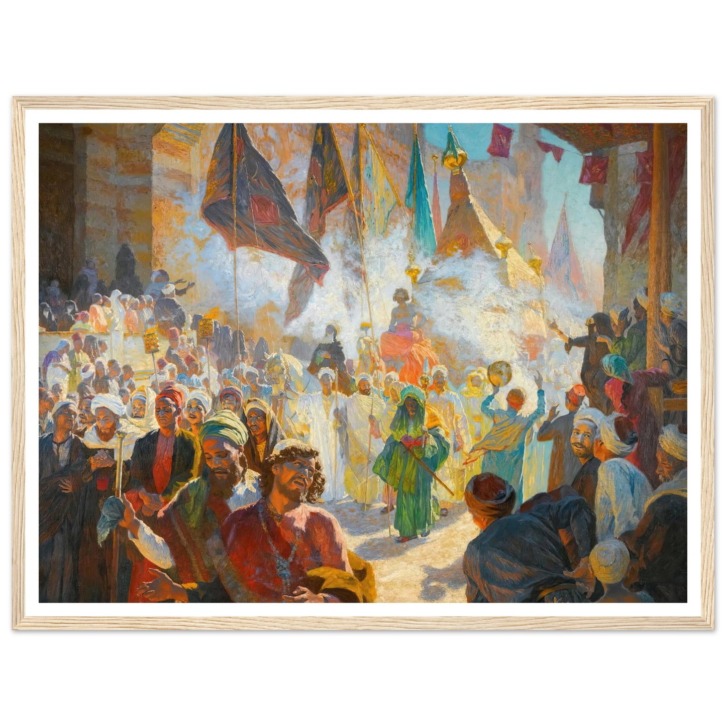 The Procession Of The Mahmal Through The Streets Of Cairo Art Print | Ludwig Deutsch-Quipham Collections
