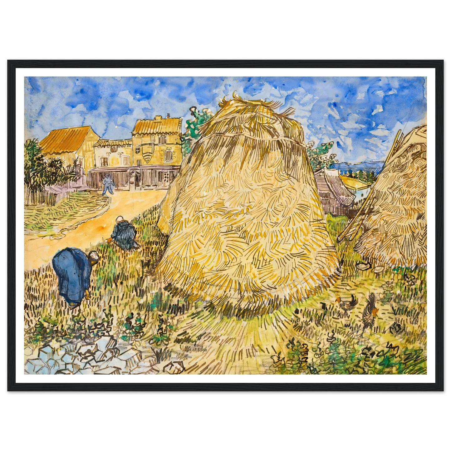 Meules de blé (1888) Art Print | Vincent van Gogh-Quipham Collections