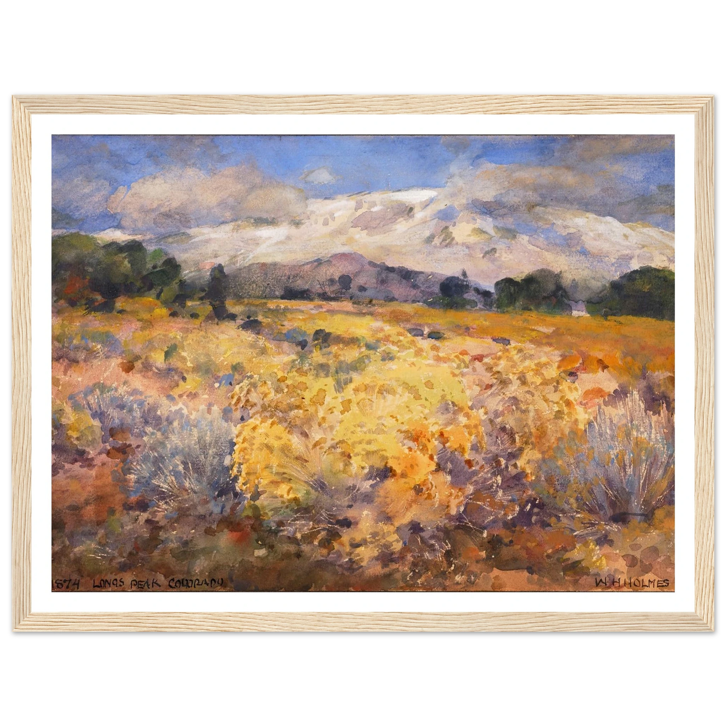 Long’s Peak, Colorado (1874) Art Print | William Henry Holmes-Quipham Collections