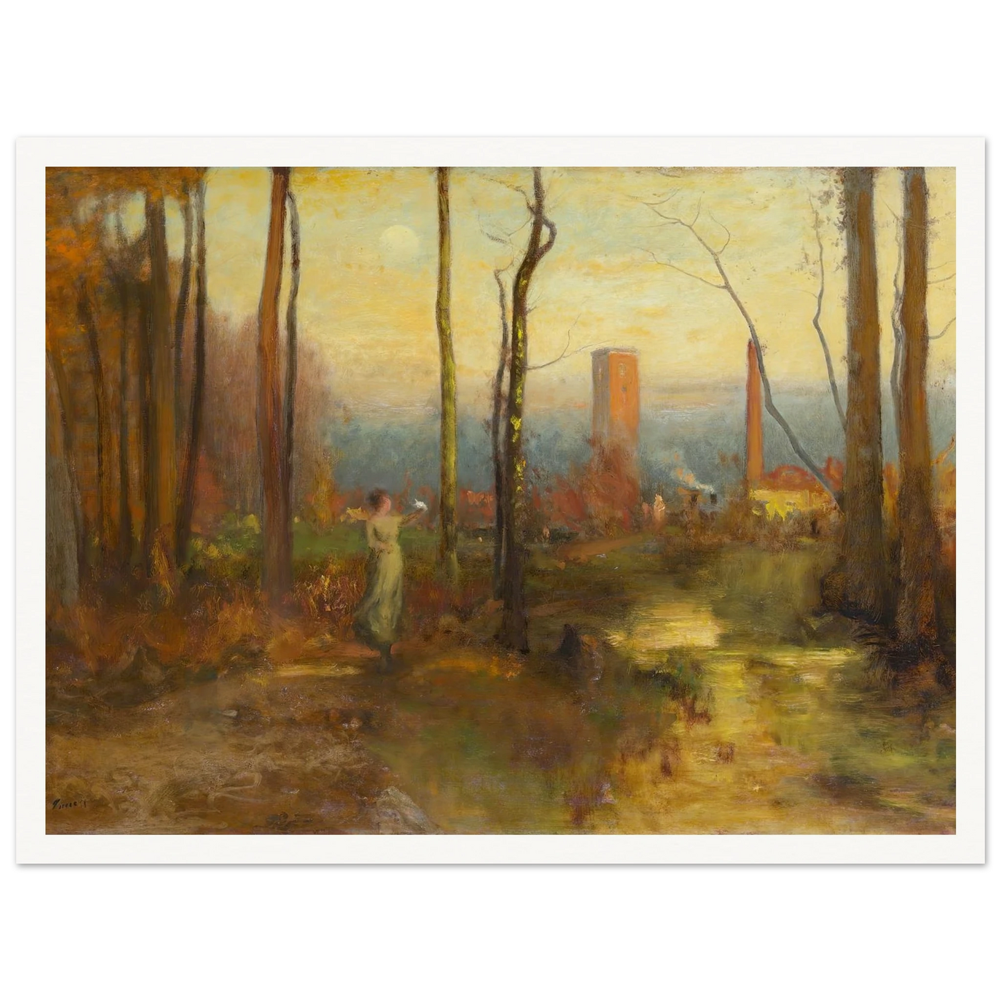 The Mill Stream, Montclair, New Jersey (c. 1888) Art Print | George Inness-Quipham Collections
