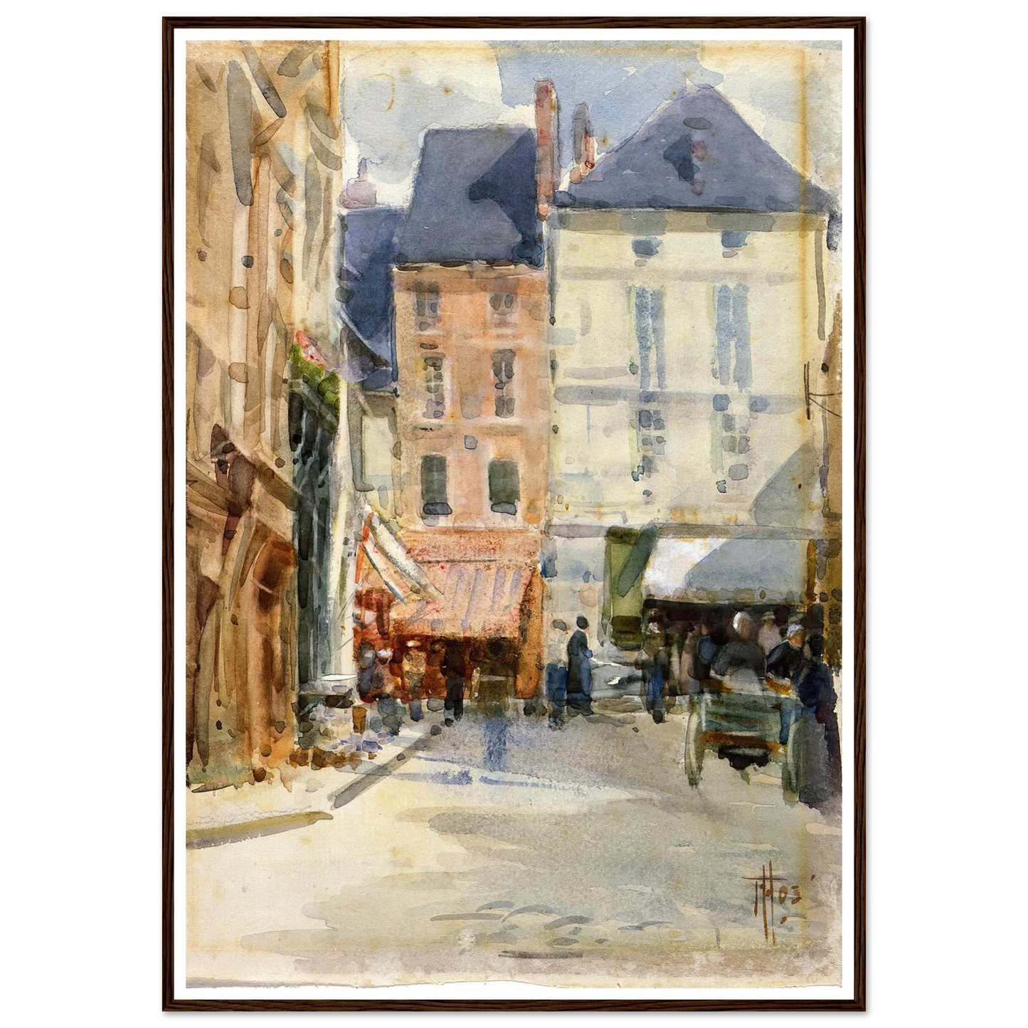Street scene in Holland (1903) Art Print | Frances Hodgkins-Quipham Collections
