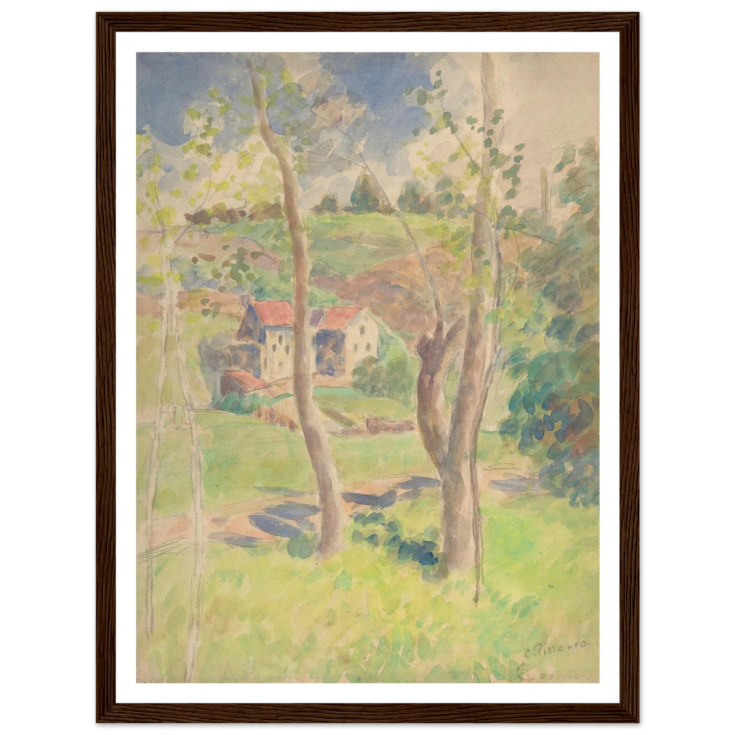 Landscape (second half 19th century) Art Print | Camille Pissarro-Quipham Collections