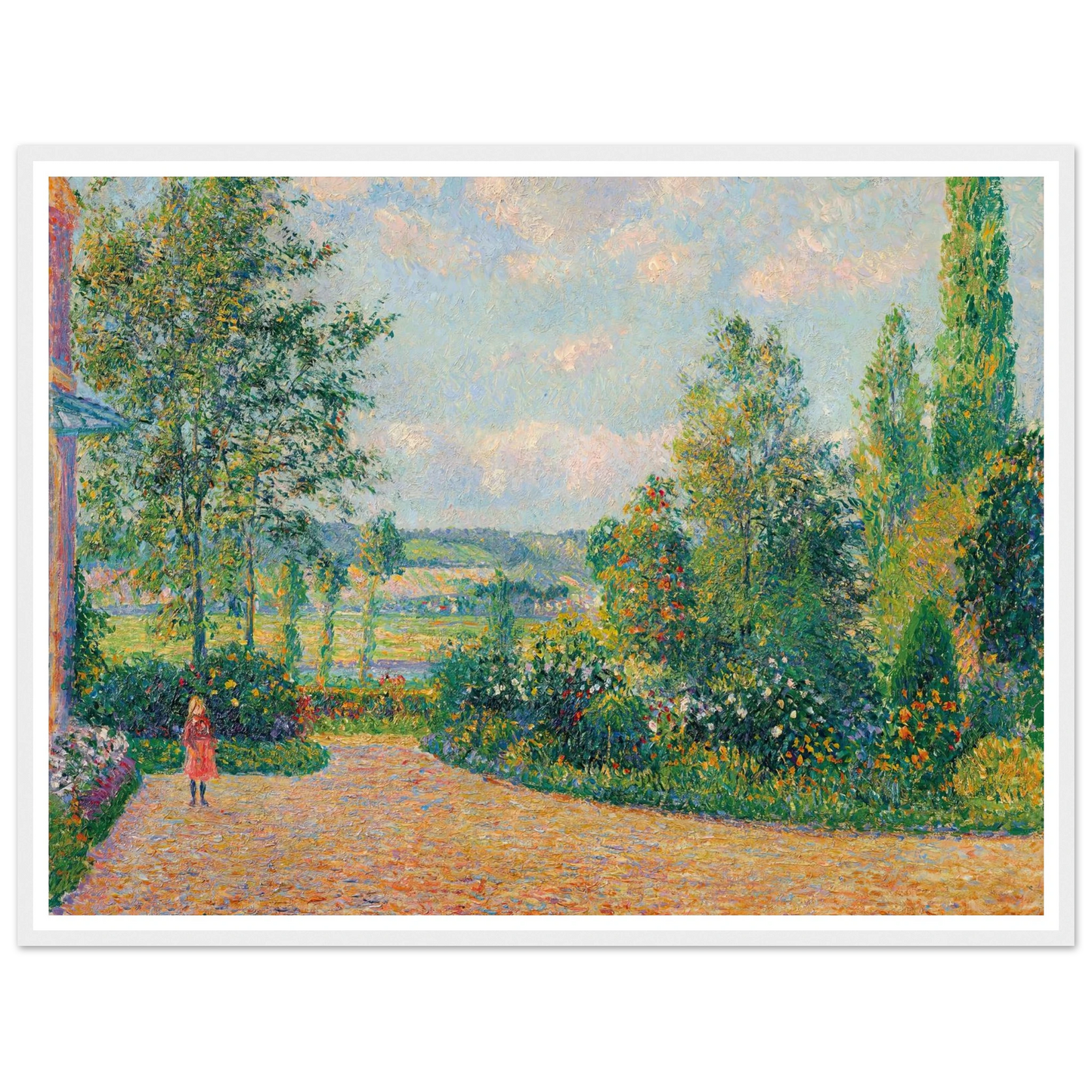 Le Jardin d’Octave Mirbeau, la terrasse, Les Damps (1892) Art Print | Camille Pissarro-Quipham Collections