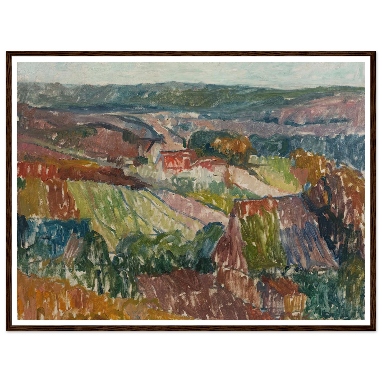 Landschaft bei Hetschburg (1907) Art Print | Christian Rohlfs-Quipham Collections