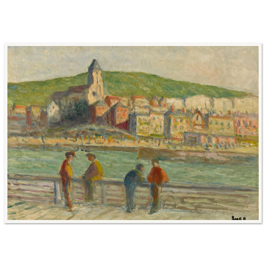 Le treport, sur le quai (circa 1934) Art Print | Maximilien Luce-Quipham Collections