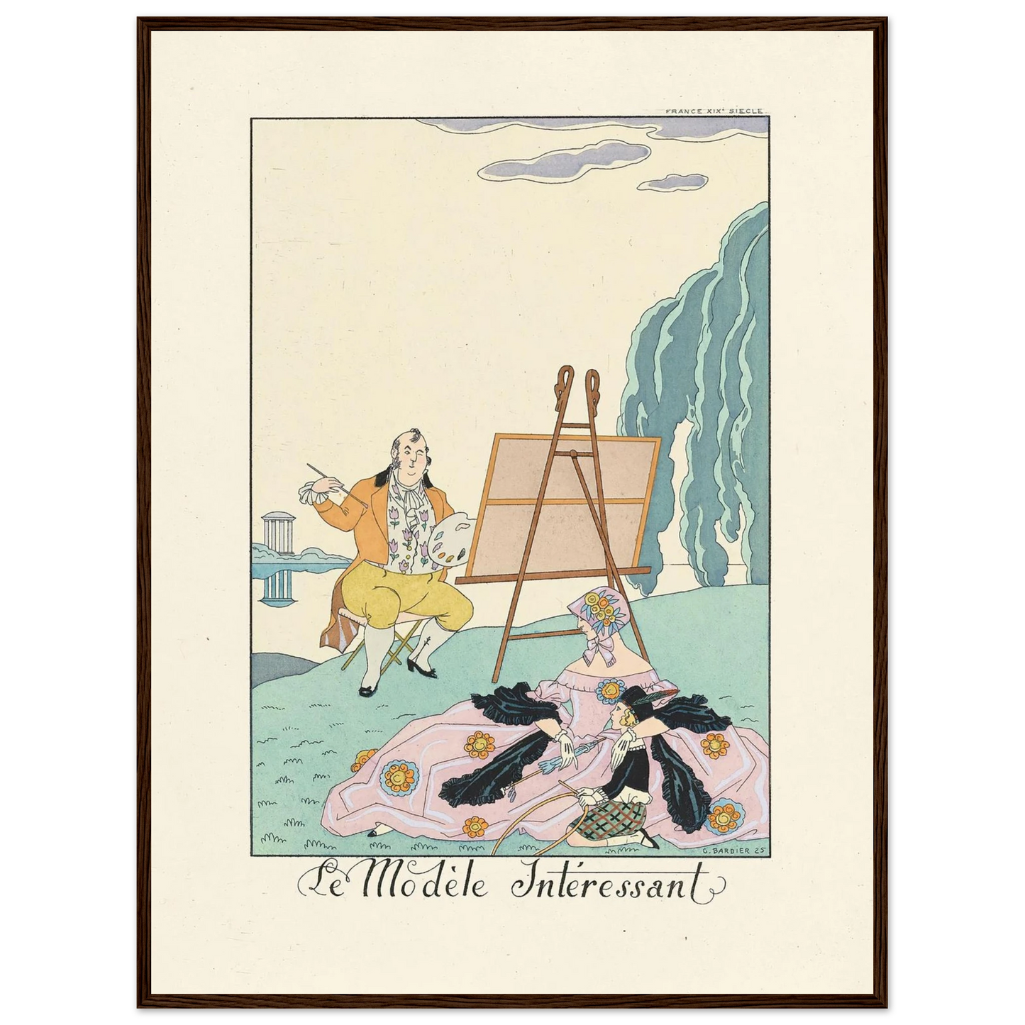 Le Modèle Intéressant(The Interesting Model) (1922–1926) Art Print | George Barbier-Quipham Collections