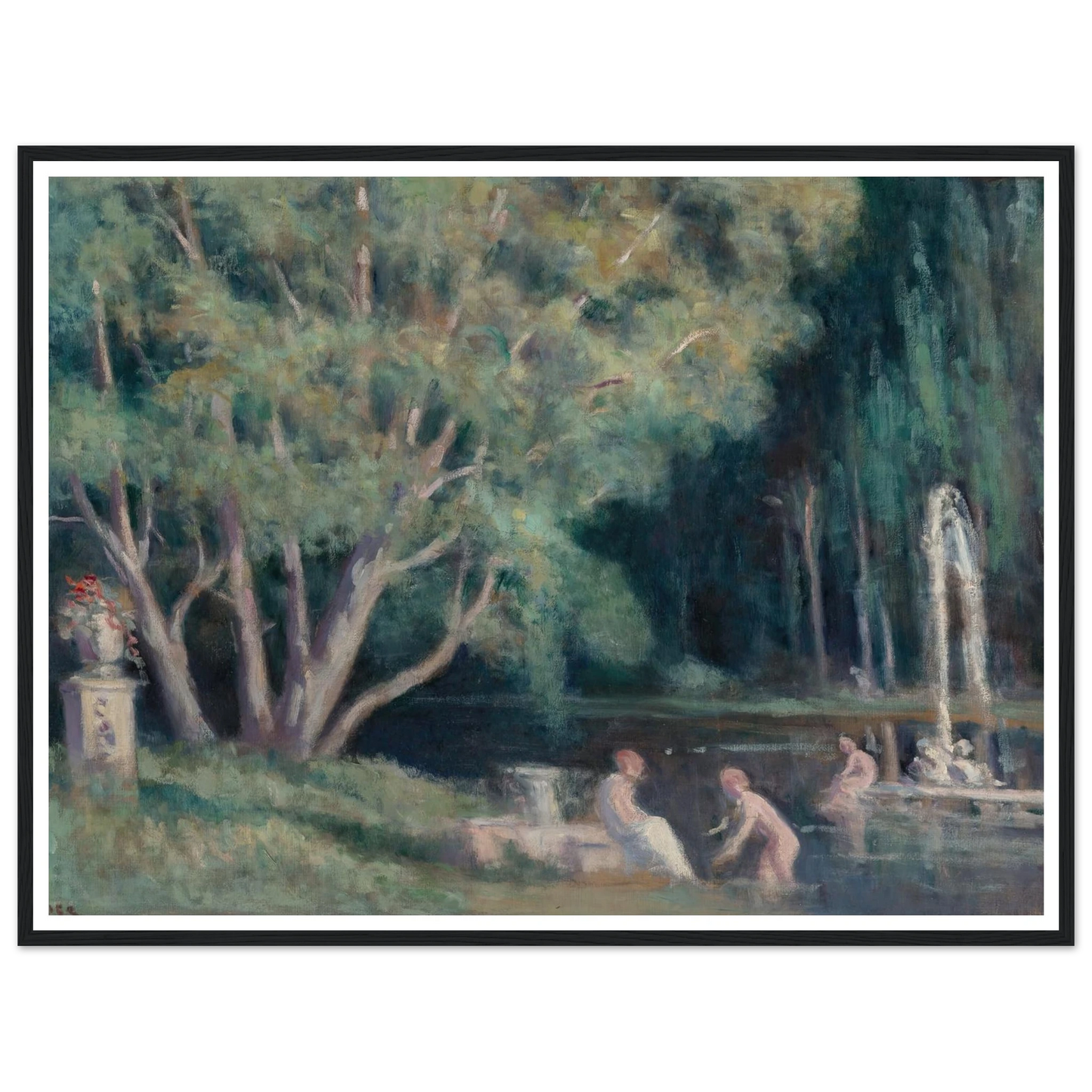 Les baigneurs au jet d’eau Art Print | Maximilien Luce-Quipham Collections