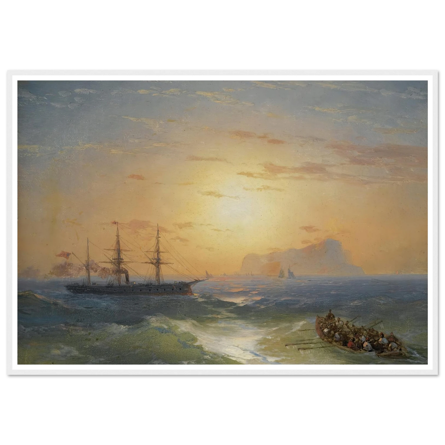 Shipping Off Ischia Art Print | Ivan Konstantinovich Aivazovsky-Quipham Collections