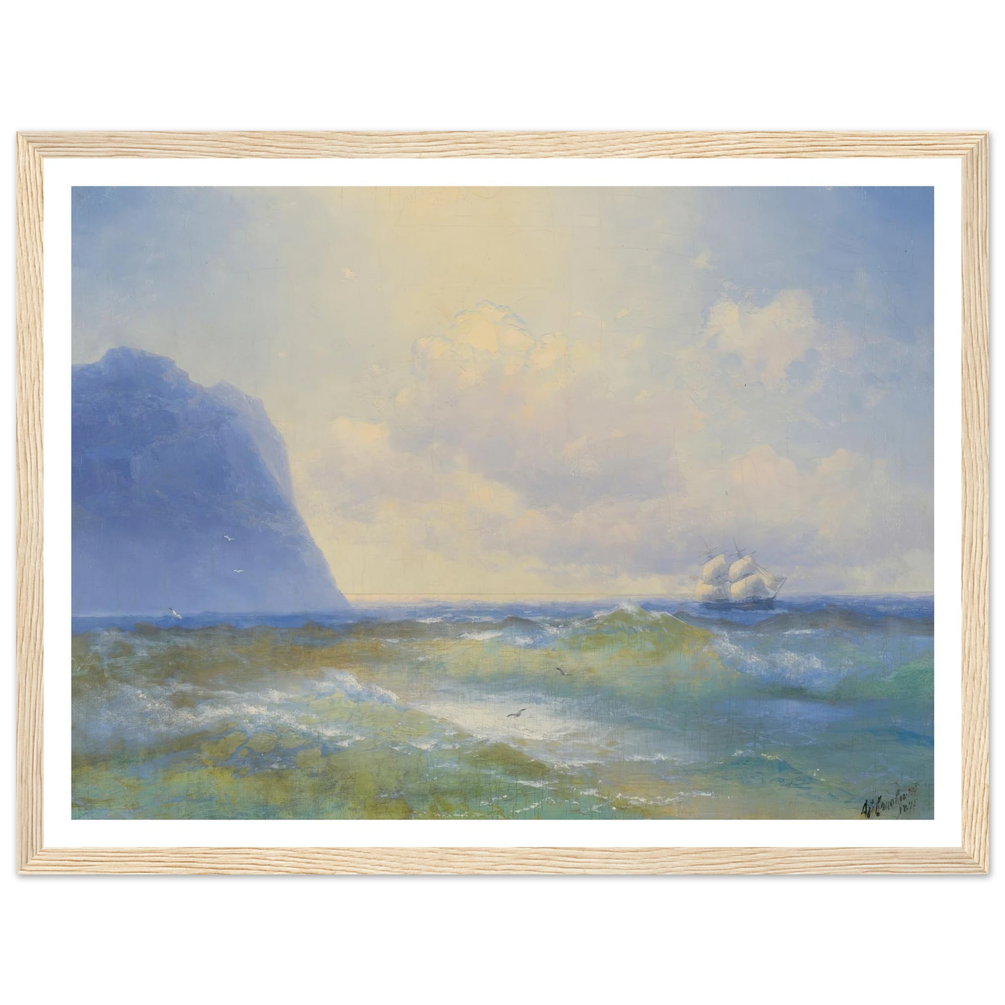 Ship At Sea ( 1895) Art Print | Ivan Konstantinovich Aivazovsky-Quipham Collections