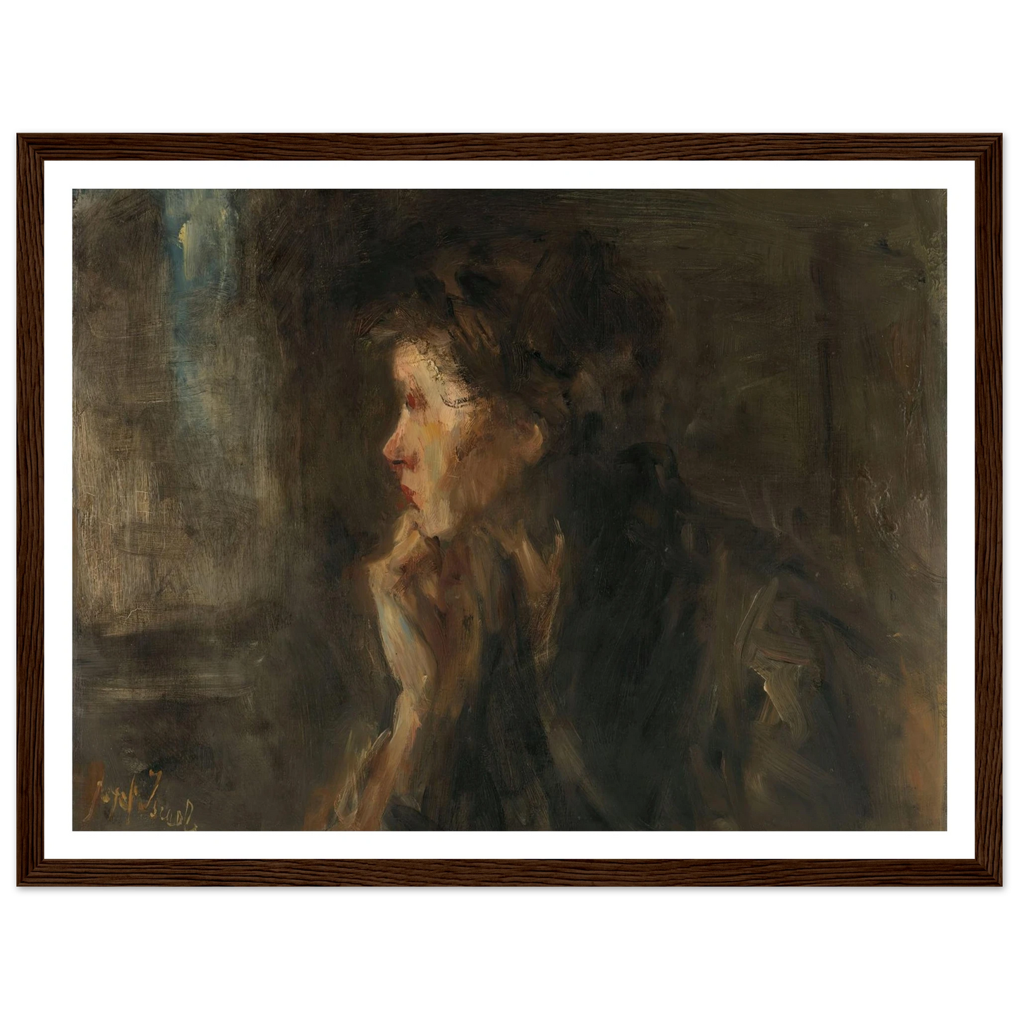 ‘Meditation’ (1896) Art Print | Jozef Israels-Quipham Collections