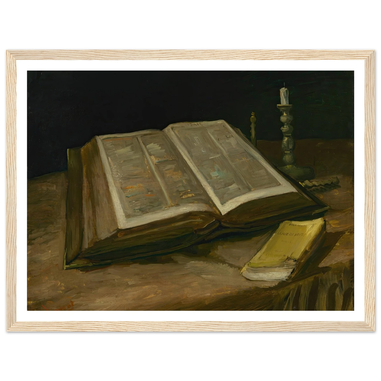 Still Life with Bible (1885) Art Print | Vincent van Gogh-Quipham Collections