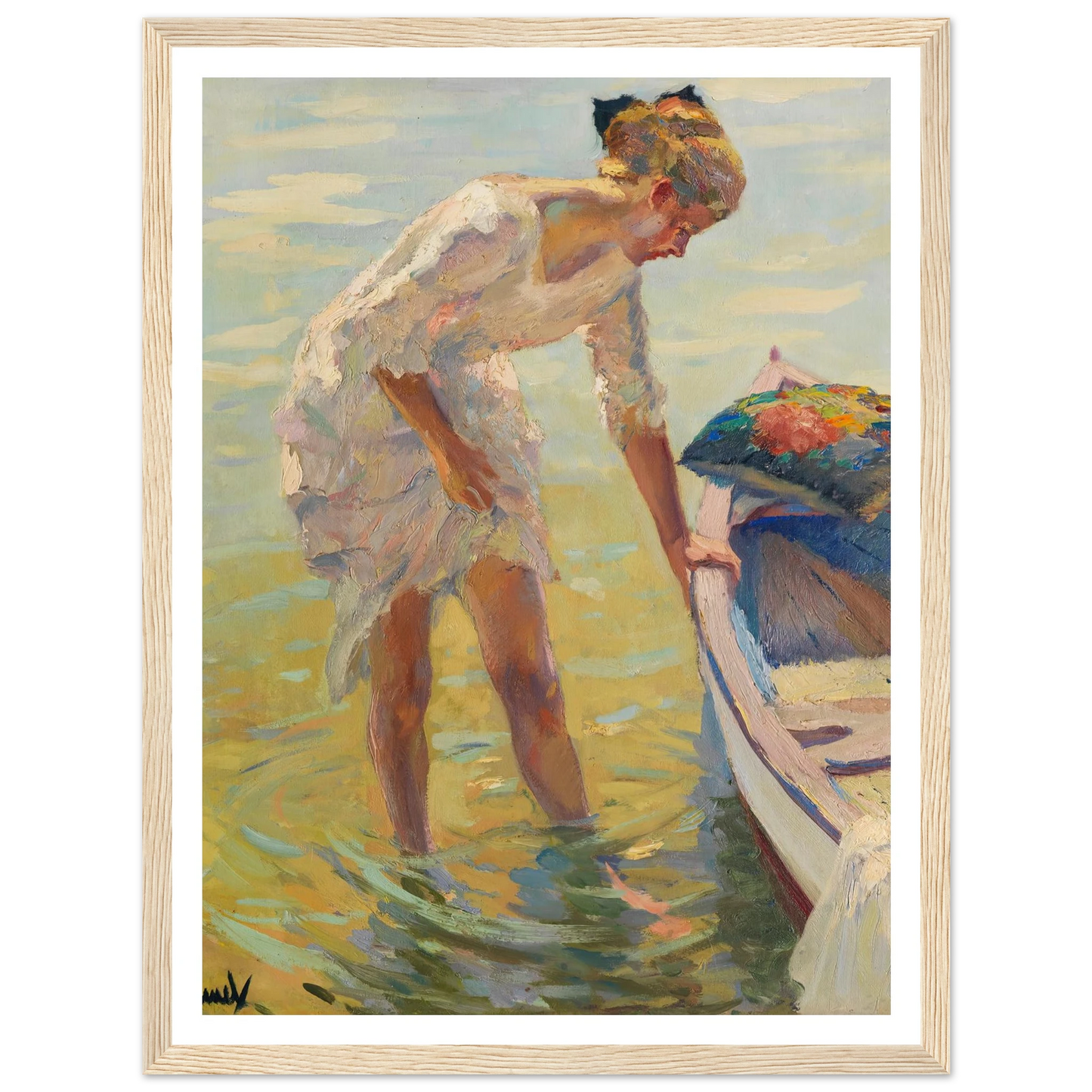On the shore (1920) Art Print | Edward Cucue-Quipham Collections