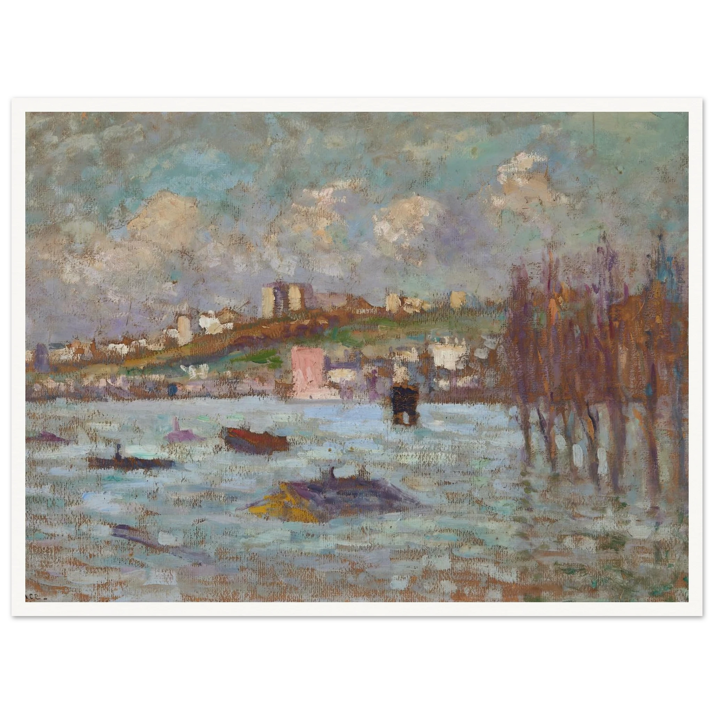 Les inondations (1910) Art Print | Maximilien Luce-Quipham Collections
