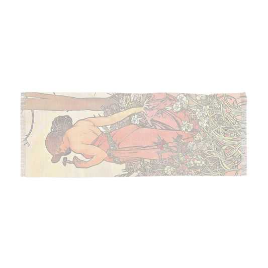 De Forest Phonofilm | Alphonse Mucha Scarf – Art Nouveau Scarf - - 27" × 71'' -