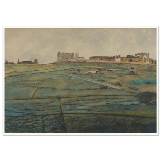 De Wellingtonrenbaan en het Royal Palace Hotel te Oostende kort na de Tweede Wereldoorlog (1945) Art Print | Leon Spilliaert - Framed Poster - 30x40 cm / 12x16″ - Black frame