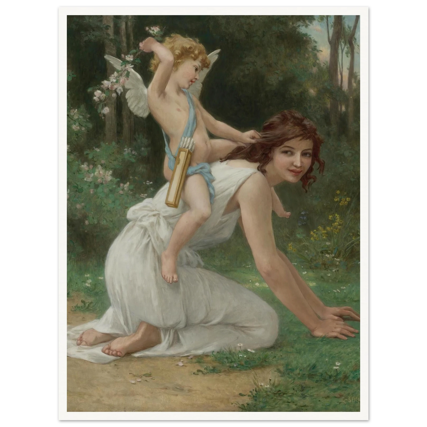 Venus And Cupid Art Print | Guillaume Seignac-Quipham Collections