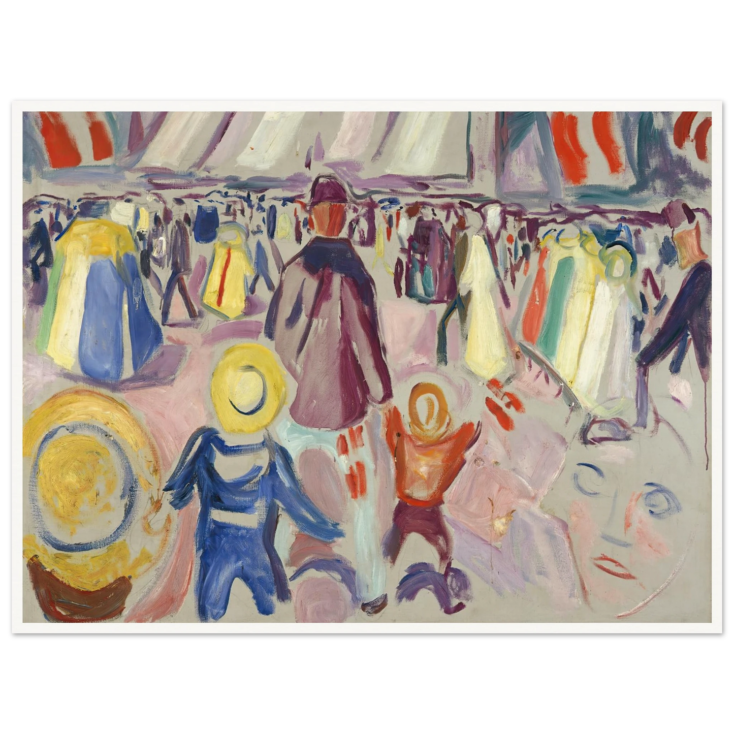 17th of May in a Small, Norwegian Town (1919) Art Print | Edvard Munch-Quipham Collections
