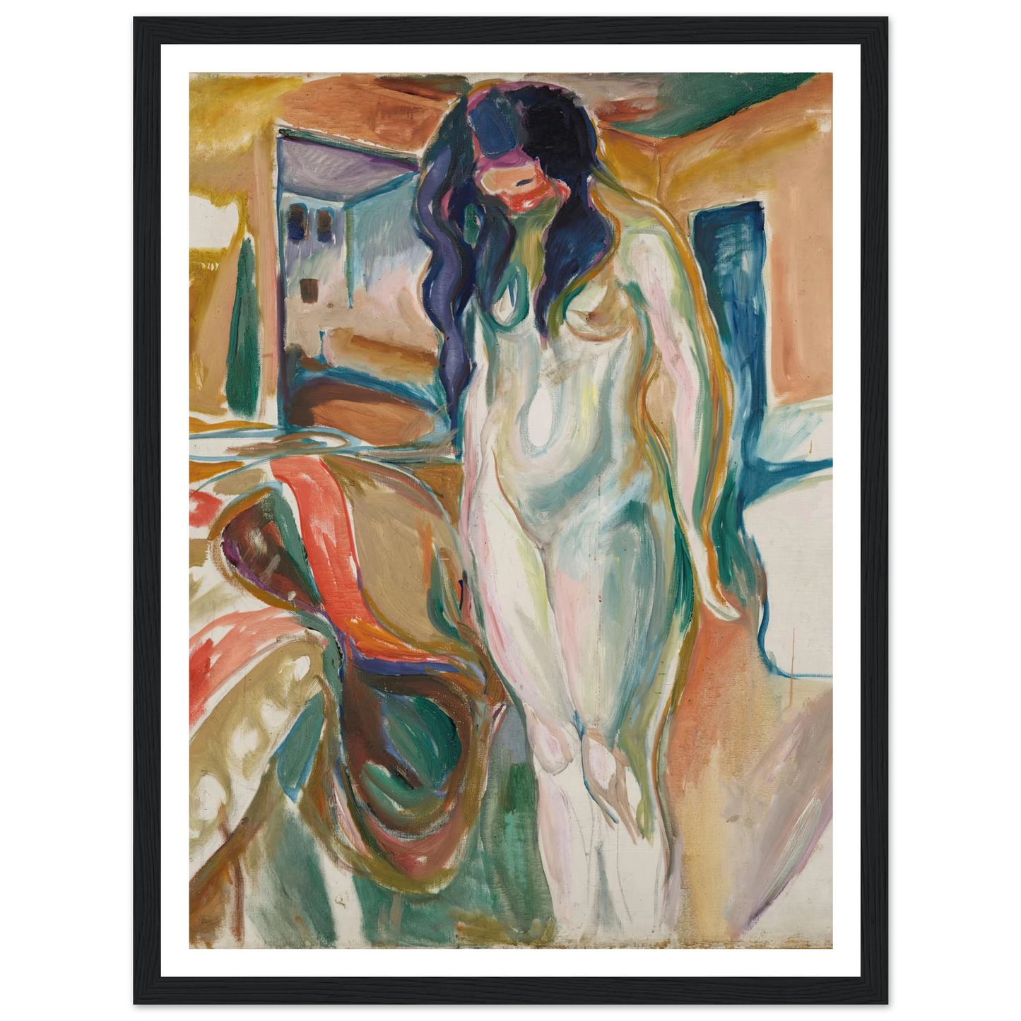 Model by the Wicker Chair (1919–21) Art Print | Edvard Munch-Quipham Collections