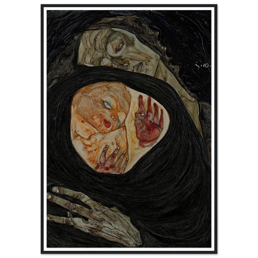 Dead Mother (1910) Art Print | Egon Schiele - Framed Poster - 30x40 cm / 12x16″ - Black frame