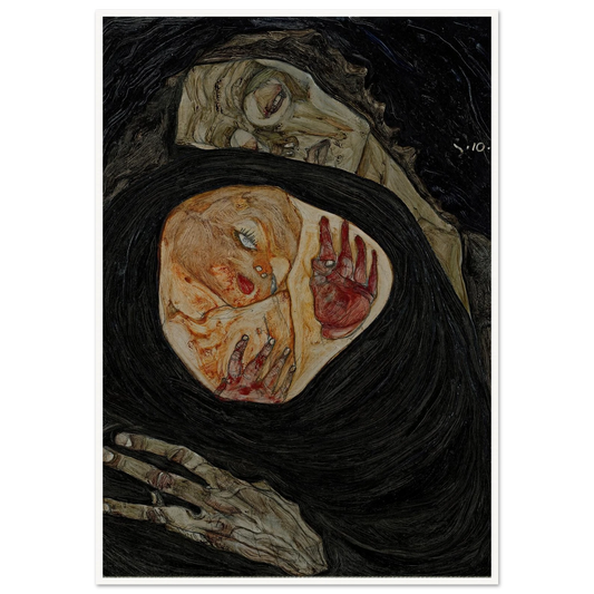 Dead Mother (1910) Art Print | Egon Schiele - Framed Poster - 30x40 cm / 12x16″ - Black frame
