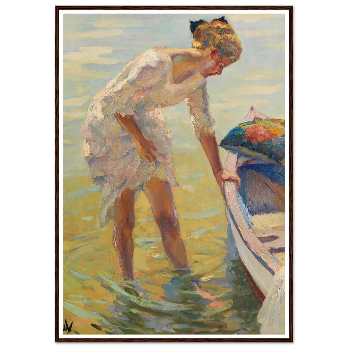 On the shore (1920) Art Print | Edward Cucue-Quipham Collections