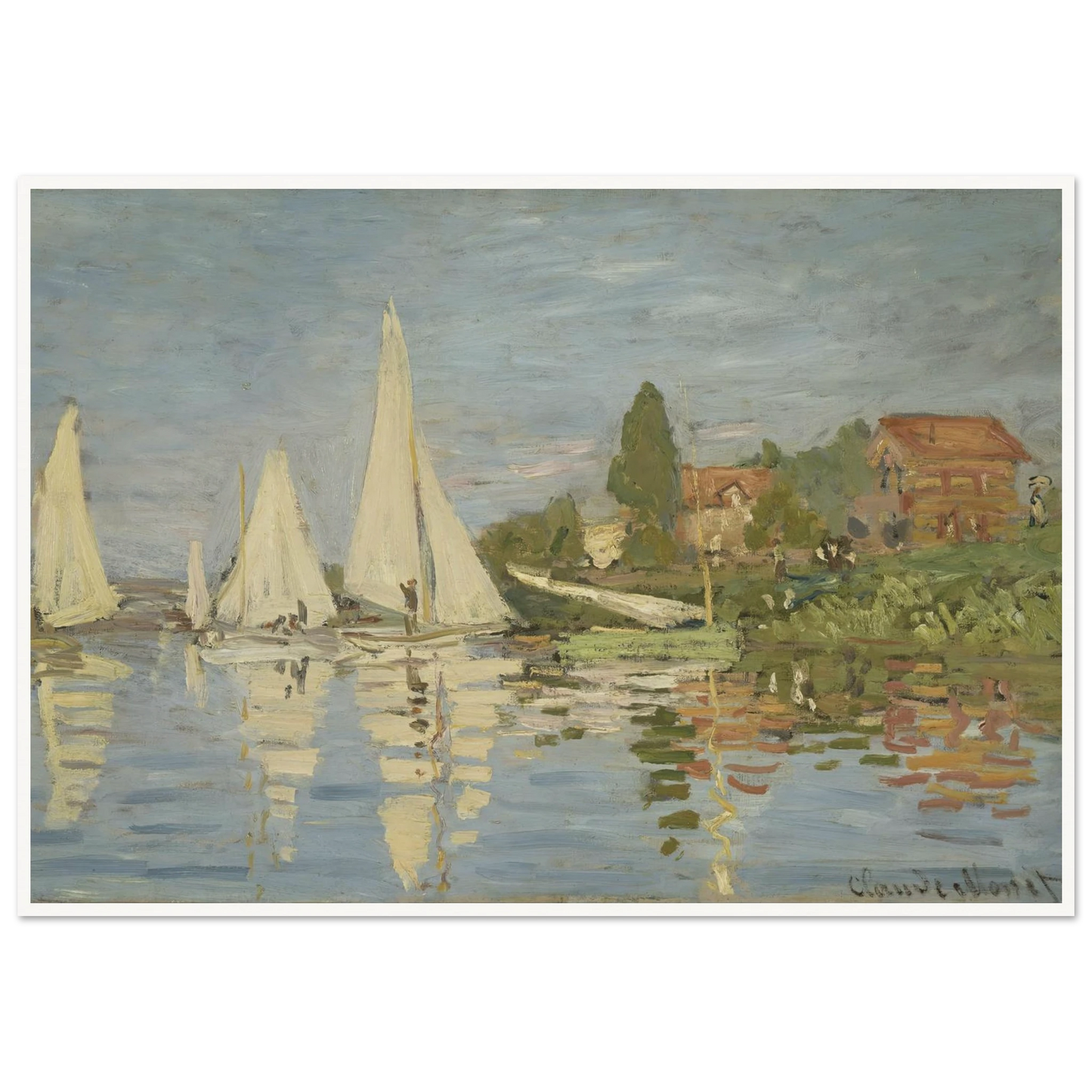 Regattas at Argenteuil (circa 1872) Art Print | Claude Monet-Quipham Collections
