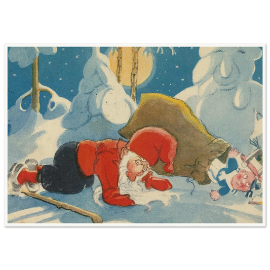 Deep Forest Winter Slumber - Framed Poster - 30x40 cm / 12x16″ - Black frame