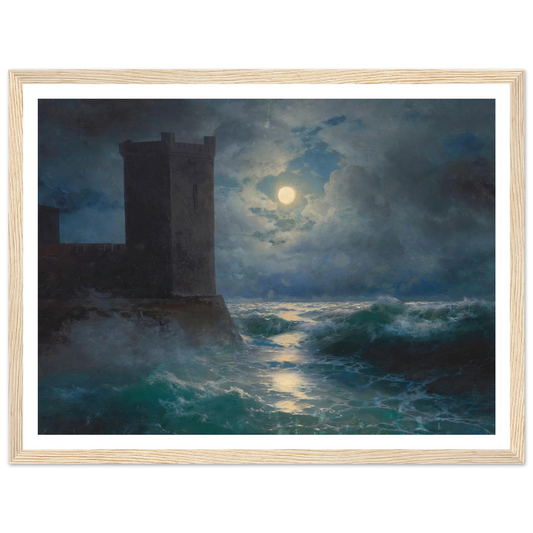 Genoese towers in the Black Sea (1895) Art Print | Ivan Konstantinovich Aivazovsky-Quipham Collections