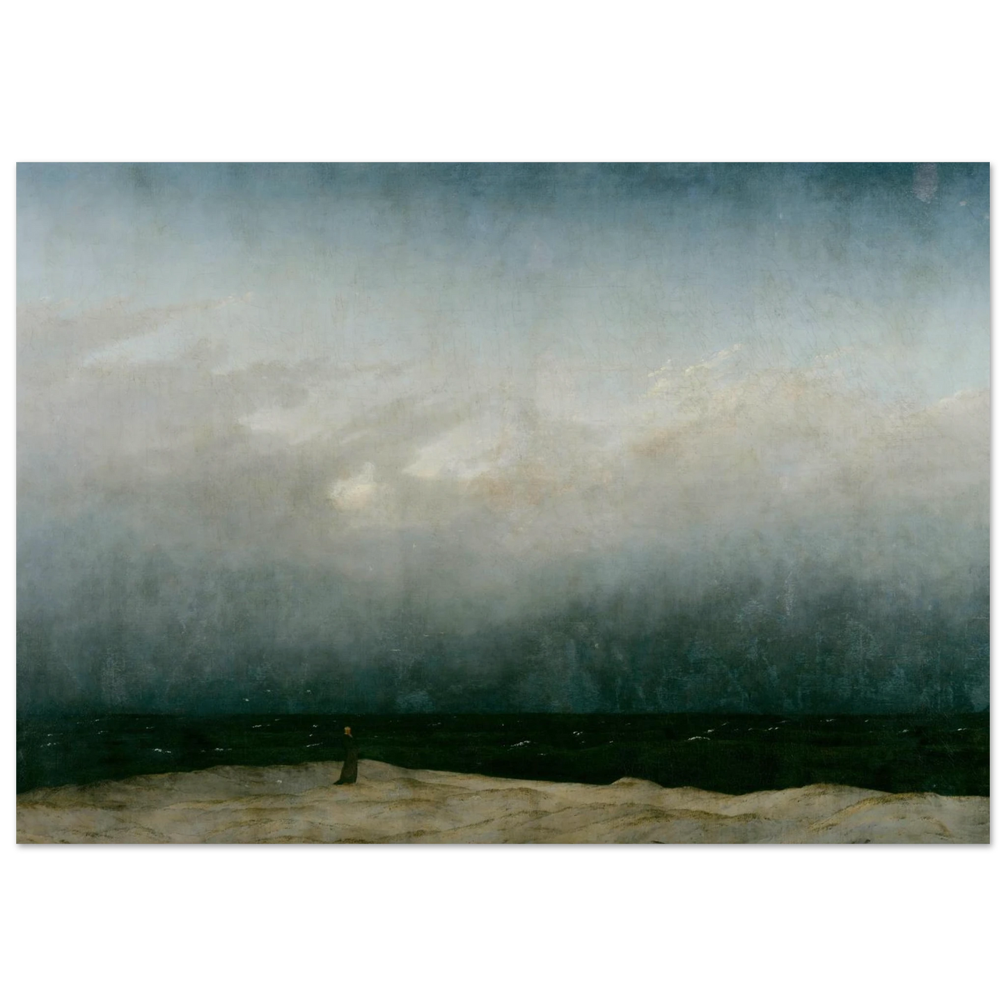 Der Monch am Meer Art Print | Caspar David Friedrich - Framed Poster - 30x40 cm / 12x16″ - Black frame