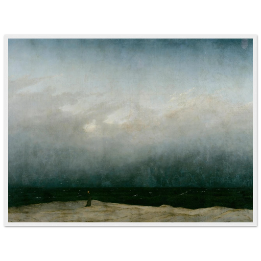 Der Monch am Meer Art Print | Caspar David Friedrich - Framed Poster - 30x40 cm / 12x16″ - Black frame