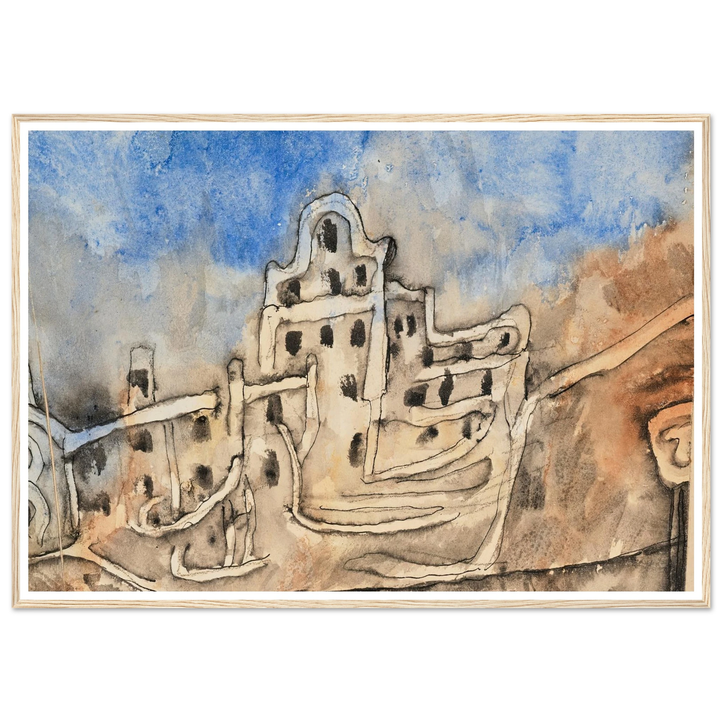 Der Palast (1912) Art Print | Paul Klee - Framed Poster - 30x40 cm / 12x16″ - Black frame