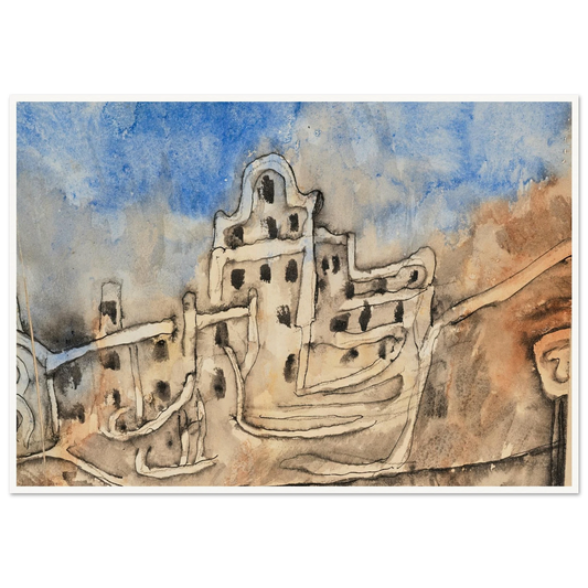 Der Palast (1912) Art Print | Paul Klee - Framed Poster - 30x40 cm / 12x16″ - Black frame