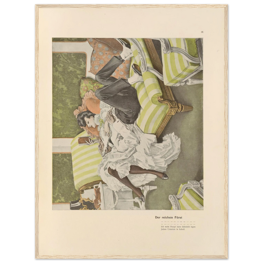 Der reichste Furst (1908) Art Print | Ferdinand Freiherr von Reznicek - Framed Poster - 30x40 cm / 12x16″ - Black frame